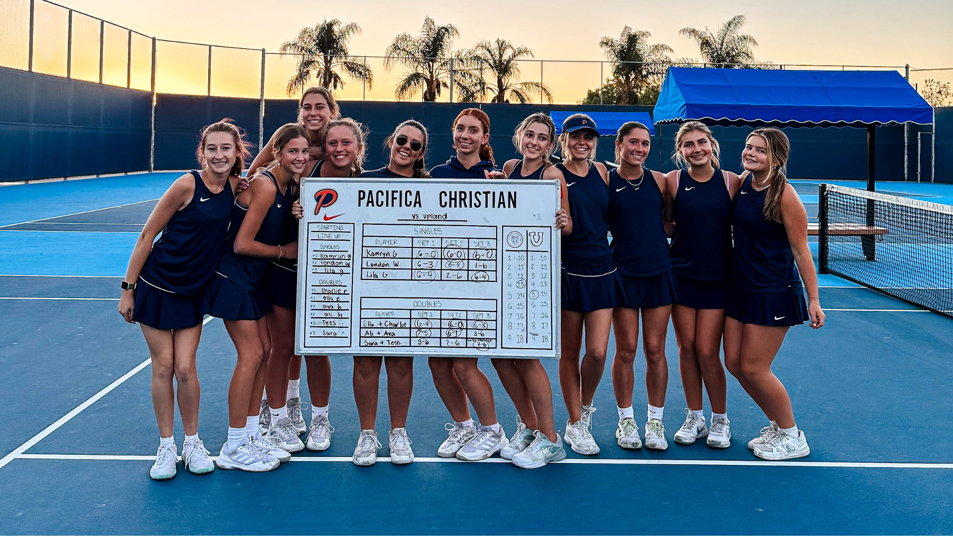 Girls Tennis Defeats Upland, Advance to Quarterfinals